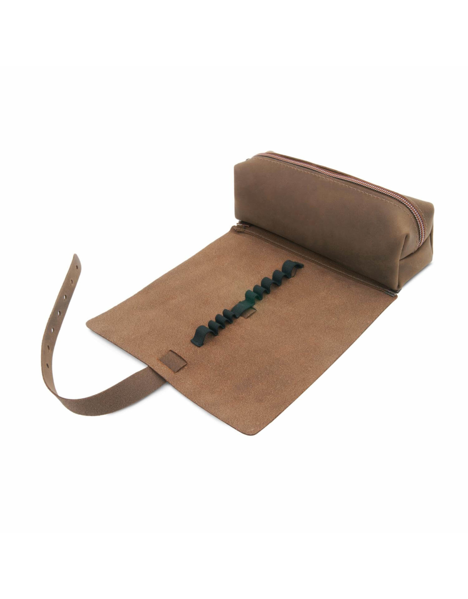 THEWO | "Tamea" 3 in 1 omwikkelbare etui van vintage leer - old antique