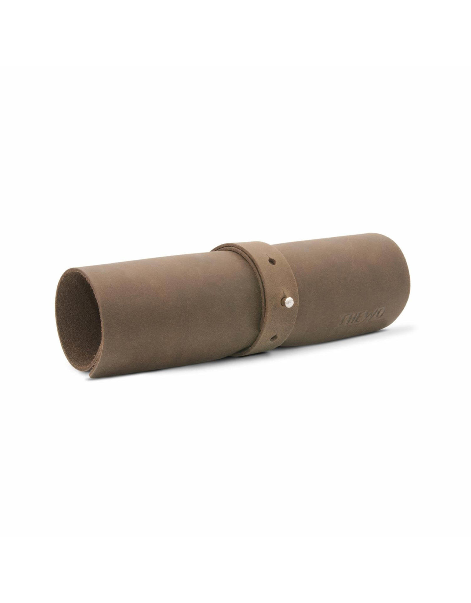 THEWO | "Tamea" 3 in 1 omwikkelbare etui van vintage leer - old antique