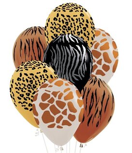 5 dierenprint ballonnen