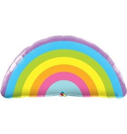 Supergrote regenboog folieballon 91cm