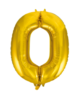 Cijferballon XXL goud / 0
