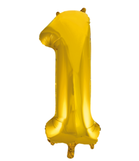 Cijferballon XXL goud / 1