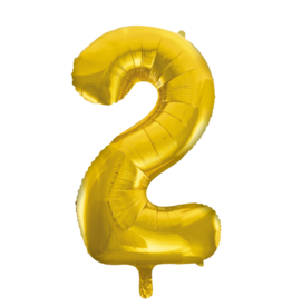 Cijferballon XXL goud / 2