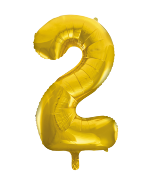 Cijferballon XXL goud / 2