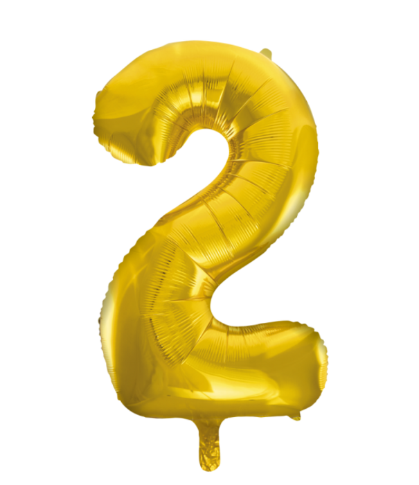Cijferballon XXL goud / 2
