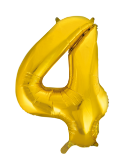 Cijferballon XXL goud / 4