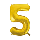 Cijferballon XXL goud / 5