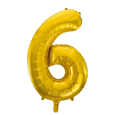 Cijferballon XXL goud / 6