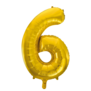 Cijferballon XXL goud / 6