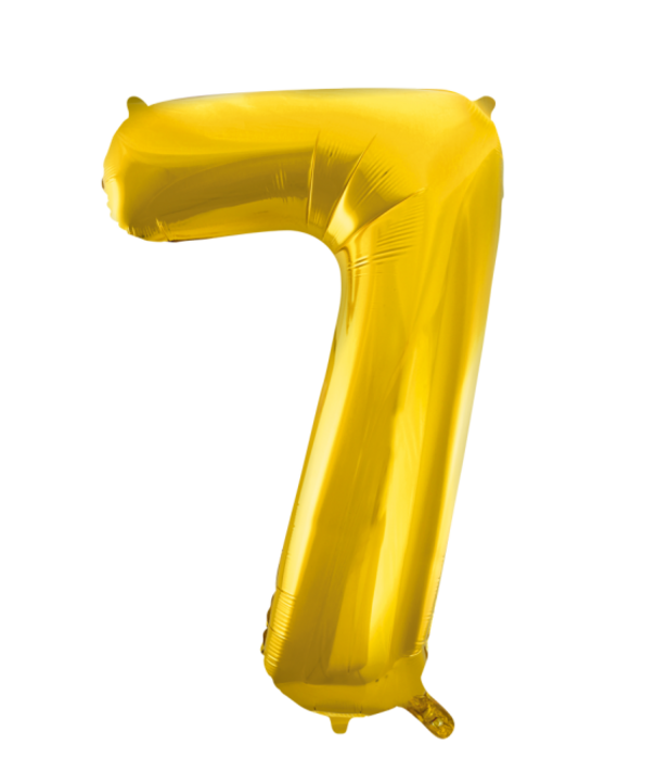 Cijferballon XXL goud / 7