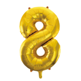 Cijferballon XXL goud / 8