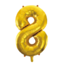 Cijferballon XXL goud / 8
