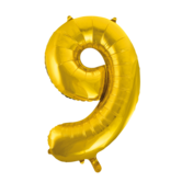 Cijferballon XXL goud / 9