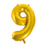 Cijferballon XXL goud / 9