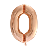 Cijferballon XXL rosé goud / 0