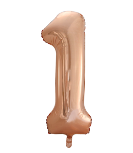 Cijferballon XXL rosé goud / 1