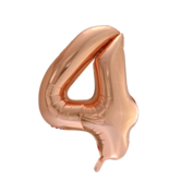 Cijferballon XXL rosé goud / 4