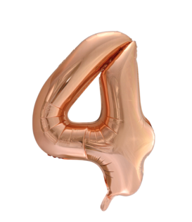 Cijferballon XXL rosé goud / 4
