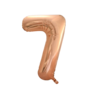 Cijferballon XXL rosé goud / 7