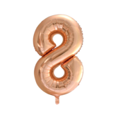 Cijferballon XXL rosé goud / 8