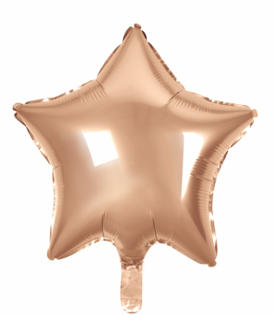 Folieballon ster: Rosé goud