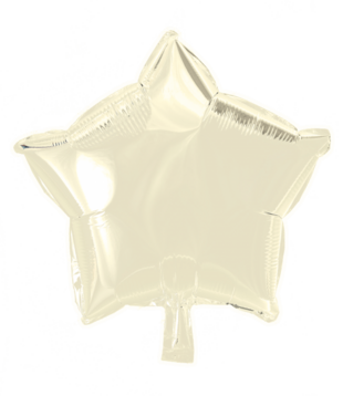 Folieballon ster: Ivoor