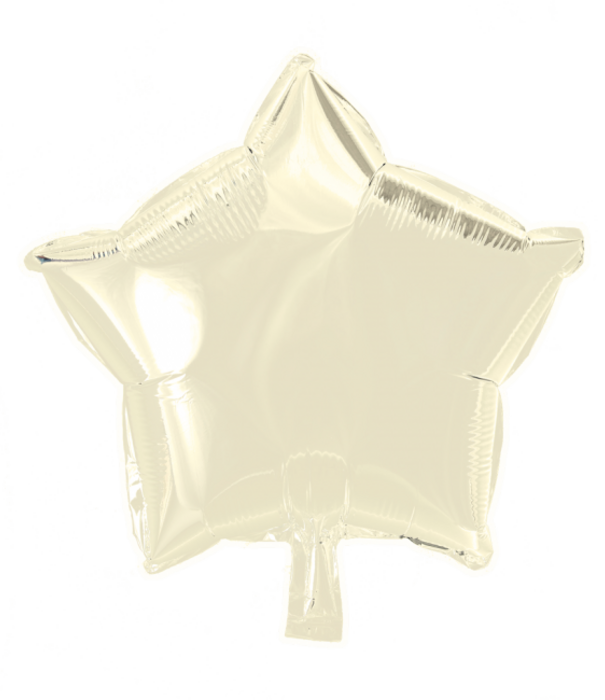 Folieballon ster: Ivoor