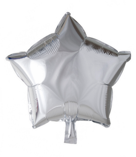 Folieballon ster: Zilver