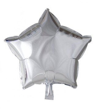 Folieballon ster: Zilver