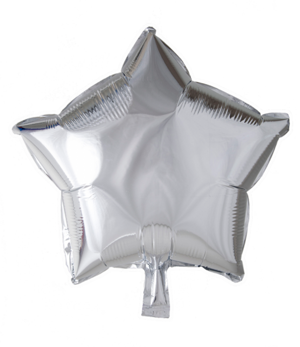 Folieballon ster: Zilver