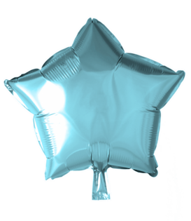 Folieballon ster: ijsblauw