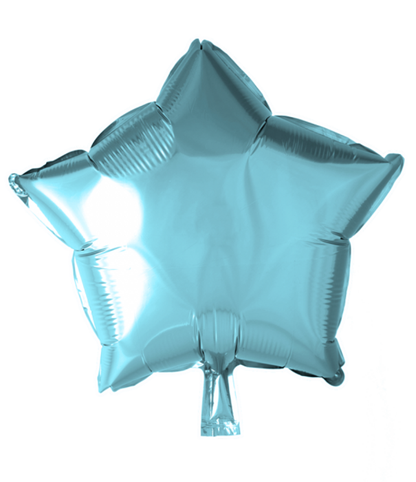 Folieballon ster: ijsblauw