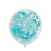 Confetti ballon babyblauw