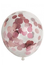 Confetti ballon rosé goud