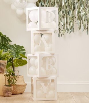 DIY Ballonnen blokken BABY: wit