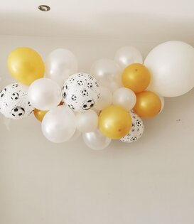 Ballonnenslinger voetbal: Wit-goud