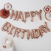 Happy birthday ballon: Rosé