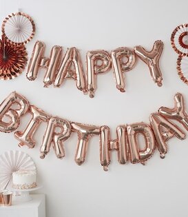 Happy birthday ballon: Rosé