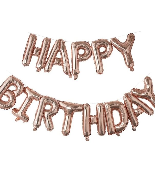 Happy birthday ballon: Rosé
