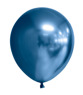10x Chrome donkerblauwe ballonnen