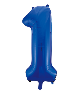 CIJFERBALLON XXL BLAUW / 1