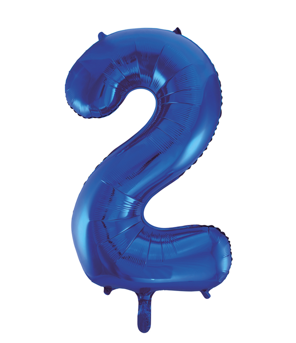 CIJFERBALLON XXL BLAUW / 2