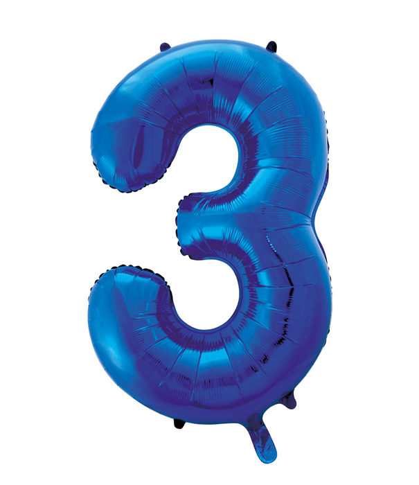 CIJFERBALLON XXL BLAUW / 3
