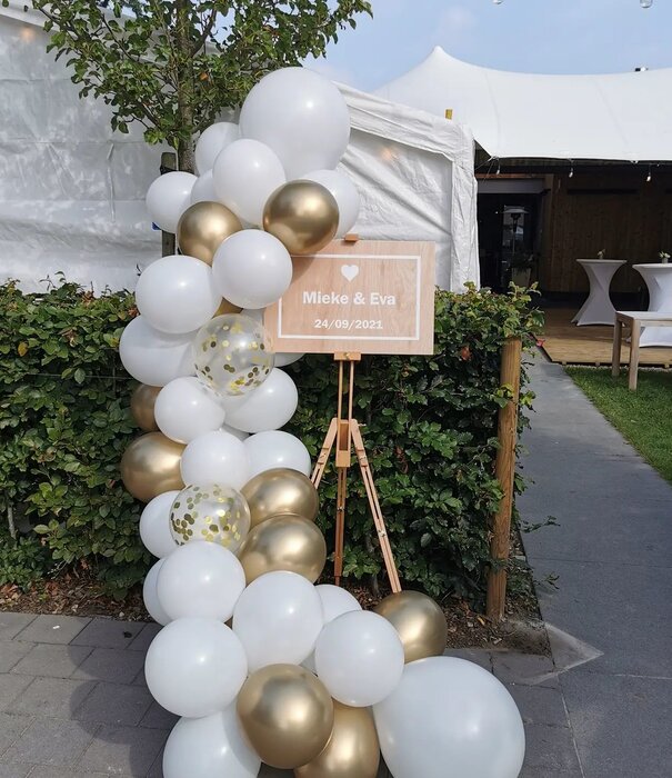 DIY maxi ballonnenboog eigen kleuren
