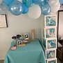 DIY ballonnen blokken met naam: Blauw/wit