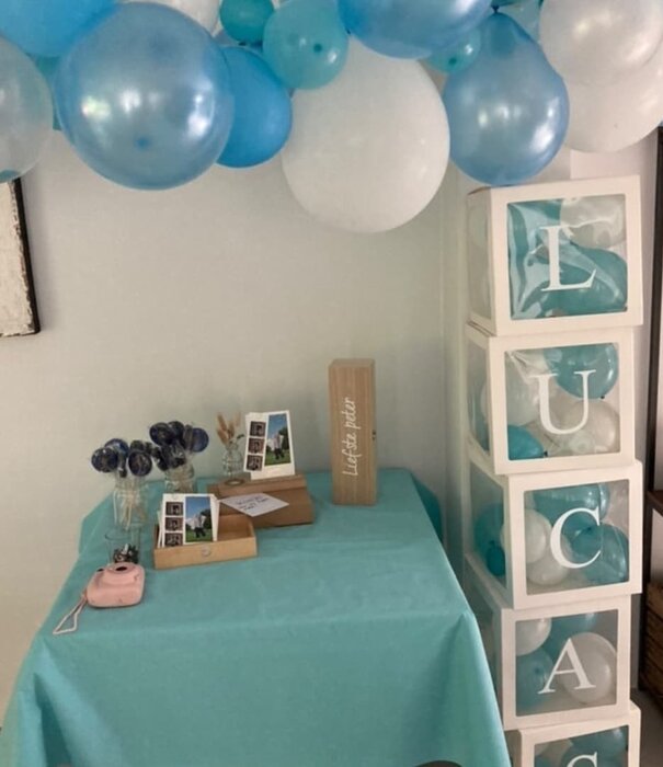 DIY Ballonnen box: met naam en eigen kleuren
