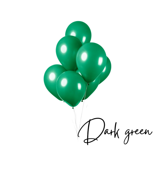 10x Latex ballon: Donker groen
