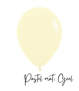 10 latex ballon: Pastel mat geel