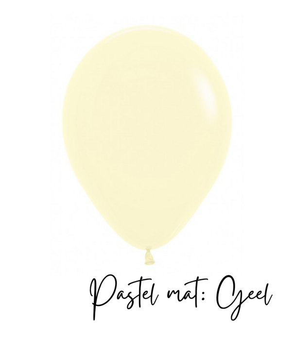 10 latex ballon: Pastel mat geel
