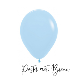 10x latex ballon: pastel mat blauw